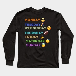 days of the week Long Sleeve T-Shirt